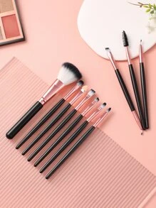 10pcs Makeup Brush Set For Women Makeup Use,Brush Set,Makeup Brush Kit,Make Up Brush Set,Make Up Set Complete,Makeup Brush Set,Complete Makeup Kit,Brush Kit,Brushes Makeup Set,Makeup Gift Set,Set - Black - View 8