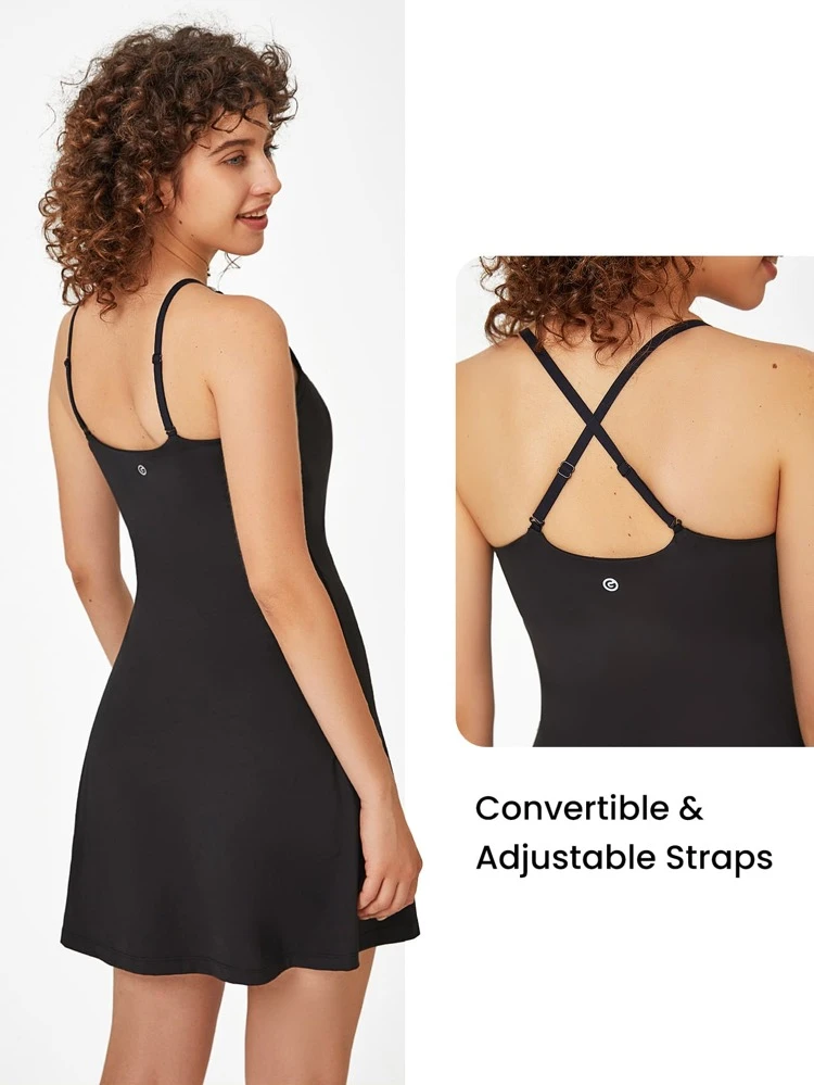 Vestido Activo Con Tirantes Cruzados Featherfit™