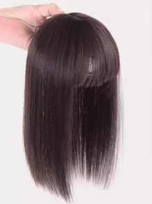 phụ kiện tóc thẳng với tóc mái - Dark Brown - Xem 3