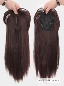 phụ kiện tóc thẳng với tóc mái - Dark Brown - Xem 2