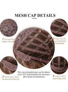 短直筒人造假髮帶劉海 - 間色 - 查看 10