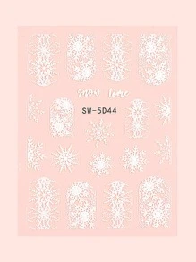 FULL BEAUTY Christmas 2sheets Santa Claus Nail Art Sticker - Multicolor - View 3
