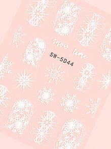 FULL BEAUTY Christmas 2sheets Santa Claus Nail Art Sticker - Multicolor - View 5