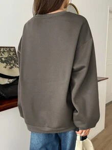 DAZY 字母图案落肩卫衣，秋季女装