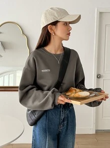 DAZY 字母图案落肩卫衣，秋季女装