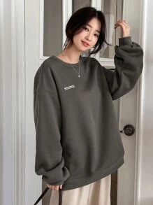 DAZY 字母图案落肩卫衣，秋季女装