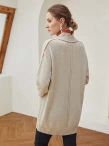 MOTF PREMIUM CASHMERE LONGLINE JUMPER - Beige - View 6