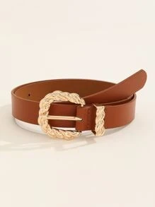 1入組時尚女士牛仔褲皮帶帶粗麻布繩索和扣飾