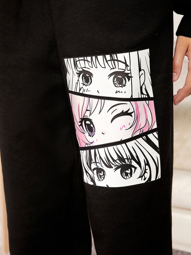 Teen Girls Figure Graphic Pullover & Sweatpants