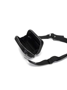 High School Students University Freshman multifunctional sling bag shoulder bag casual bag Mini Men Minimalist Square Bag With Coin Purse, Handbag Schoolbag For Travel,College,Outdoors,Sports,Commute - Black - View 6