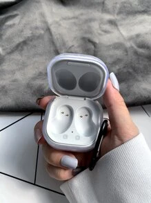 1pc Galaxy Buds Case, Starry Moon & Meteor Shower Design Compatible With Samsung Galaxy Buds - Clear - View 2