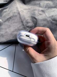 1pc Galaxy Buds Case, Starry Moon & Meteor Shower Design Compatible With Samsung Galaxy Buds - Clear - View 4