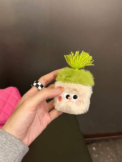 3D卡通圖案長毛絨耳機殼適用於Airpods