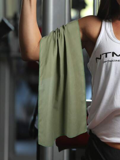 1pc Plain Sport Towel Home Bathroom Decor Beach Essentials Back To School