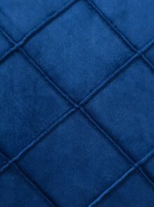 1pc Pom Pom Decor Plain Color Cushion Cover Without Filler, Blue Throw Pillow Case, For Sofa, Living Room - Blue - View 5