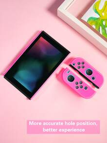 Funda unicolor compatible con Nintendo Switch OLED - Rosa Fucsia - Ver 4