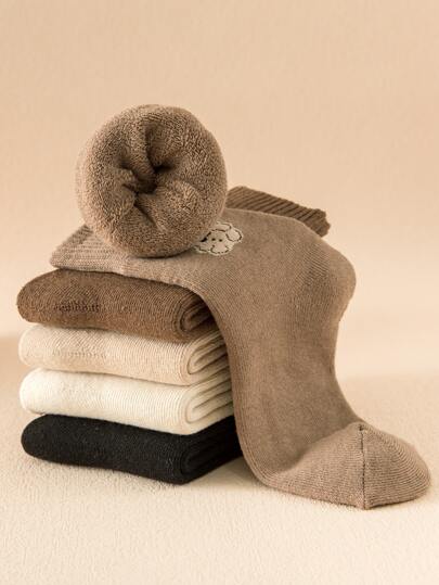 5 paires Chaussettes à motif d'ours