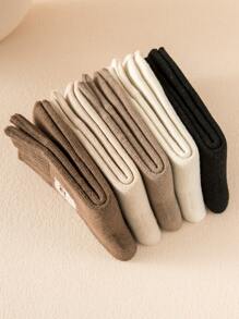 5pairs Bear Pattern Slouch Crew Socks - Multicolor - View 2