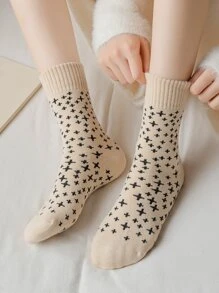 5 đôi Vớ ngựa vằn sọc & họa tiết da báo - Nhiều màu - Xem 2