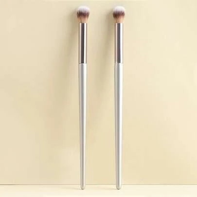 Bộ cọ trang điểm đa năng, 2 chiếc cọ gỗ cổ điển, cầm tay, tái sử dụng được, dùng để trang điểm, đánh phấn phủ, trang điểm mặt, cọ kẻ lông mày, cọ đánh phấn mắt, cọ chải mi, quà tặng kèm.