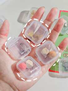 10pcs Clear Mini Jewelry Storage Box - Clear - View 5