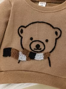 Đứa bé trai Mô hình Cartoon Áo nỉ - màu nâu - Xem 3