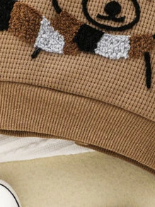 Đứa bé trai Mô hình Cartoon Áo nỉ - màu nâu - Xem 5