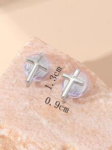 2pcs Cross Decor Ear Cuff - Silver - View 3