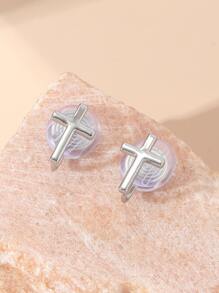 2pcs Cross Decor Ear Cuff - Silver - View 4