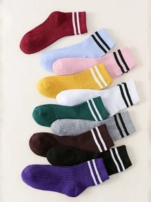 10 cặp Vớ hoa văn sọc - Nhiều màu - Xem 2