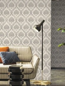 1 pieza de papel de pared con patrón de desplazamiento, rollo adhesivo de pared de PVC con patrón geométrico Vintage para decoración del hogar - Multicolor - Ver 8