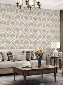 1 pieza de papel de pared con patrón de desplazamiento, rollo adhesivo de pared de PVC con patrón geométrico Vintage para decoración del hogar - Multicolor - Ver 6