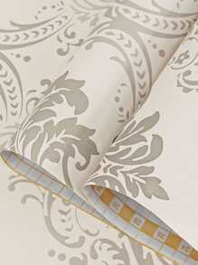 1 pieza de papel de pared con patrón de desplazamiento, rollo adhesivo de pared de PVC con patrón geométrico Vintage para decoración del hogar - Multicolor - Ver 3