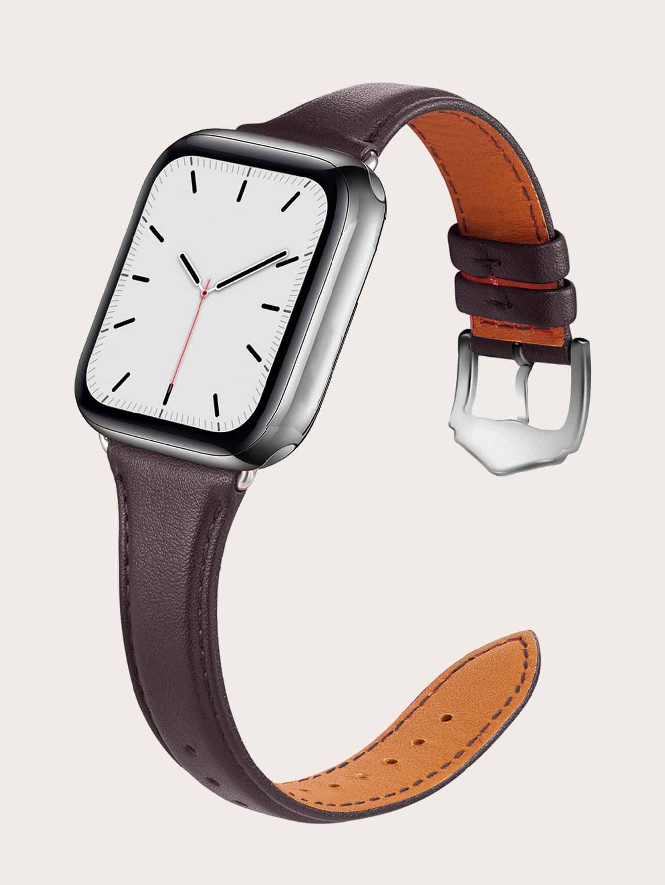 Minimalist Watchband Compatible With Apple Watch - Maroon - View 1