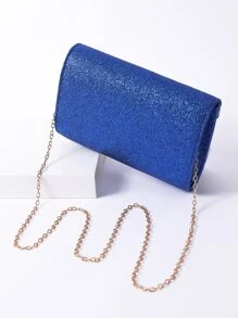 Quyến rũ, thanh lịch, tinh tế, yên tĩnh Sequin sang trọng, sành điệu, sang trọng, Túi buổi tối trang trí bằng kim loại lấp lánh sáng bóng, Ví cô dâu hoàn hảo cho đám cưới, sự kiện vũ hội & tiệc tùng cho cô gái tiệc tùng, phụ nữ - Xanh đậm - Xem 2