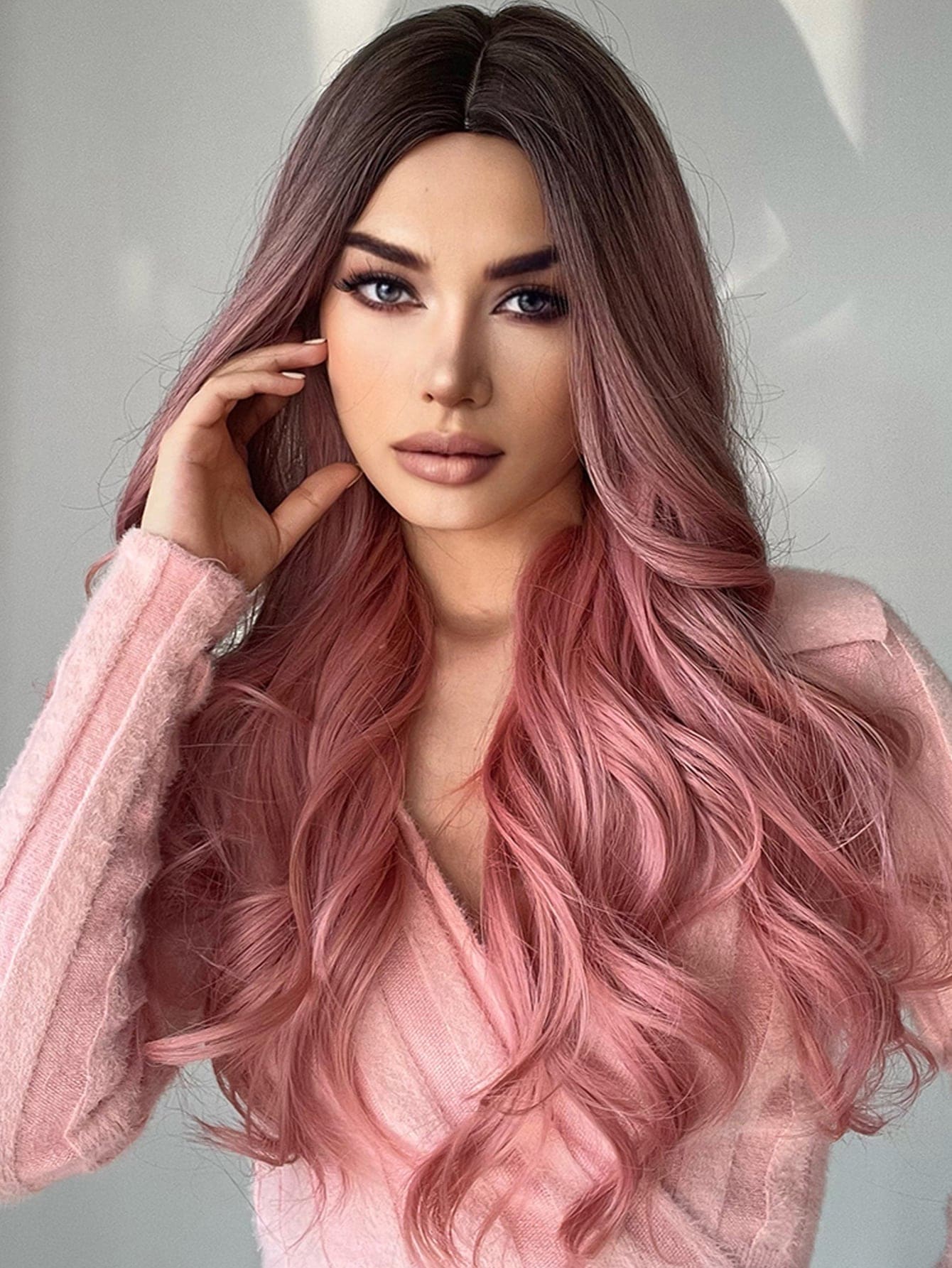 Long curly cosplay wig