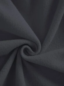 INAWLY Capucha térmica unicolor con bolsillo de canguro con cordón - Gris Oscuro - Ver 3