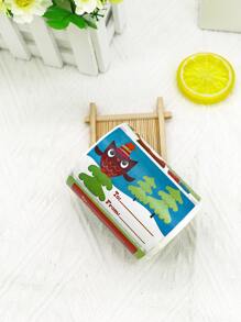 1 rollo Pegatina con patrón de Navidad escribible - Multicolor - Ver 3