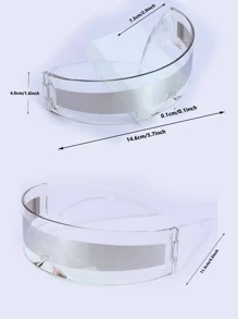 Wrap Around Fashion Glasses Street For Summer Beach Vacation,Outdoor,Travel - Clear - View 6