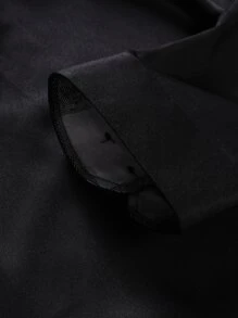 Manfinity Homme Men Plaid Panel Button Up Shirt - Black - View 5