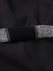 Manfinity Homme Men Plaid Panel Button Up Shirt - Black - View 6