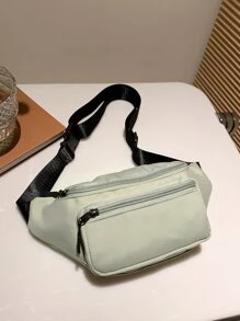 Riñonera con cremallera delantera - Verde - Ver 2