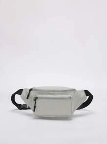 Riñonera con cremallera delantera - Verde - Ver 4