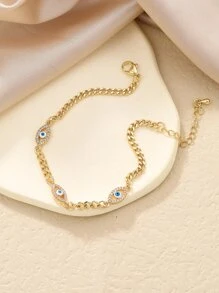 1件波西米亚风格邪眼手链 - 金黃色 - 查看 3