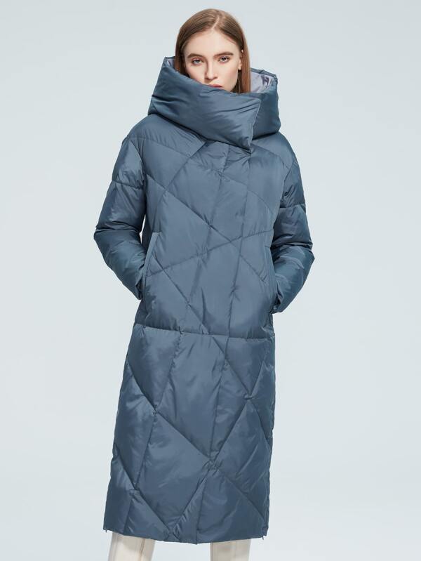 MIEGOFCE Zip Up Pocket Side Hooded Padded Coat
