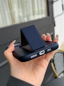 素色手機殼帶推拉支架 - 藍色 - 查看 3