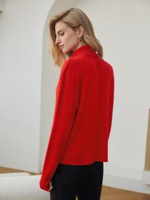 MOTF PREMIUM CASHMERE RELAXED FIT JUMPER - Red - View 3