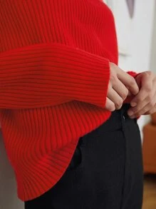 MOTF PREMIUM CASHMERE RELAXED FIT JUMPER - Red - View 6