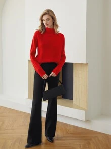 MOTF PREMIUM CASHMERE RELAXED FIT JUMPER - Red - View 8