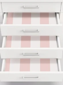 SUPSTICKER 1 Roll Self-Adhesive Waterproof Thick Wallpaper With Pink Stripe Pattern For Home Decor, Living Room And Bedroom Wall Decoration, Available In Three Sizes, Renovation Stickers Peel Wall Panels, Wall Paper, Wallpapers, Spring Decoration Items Refresh Your Home, Rama Decoration Stickers Gifts Birthday Graduation - Multicolor - View 8